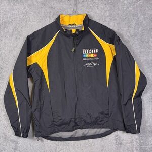 Nascar M&M Jacket Men L #18 Kyle Busch Full Zip Windbreaker Mesh Lined Y2K Nylon